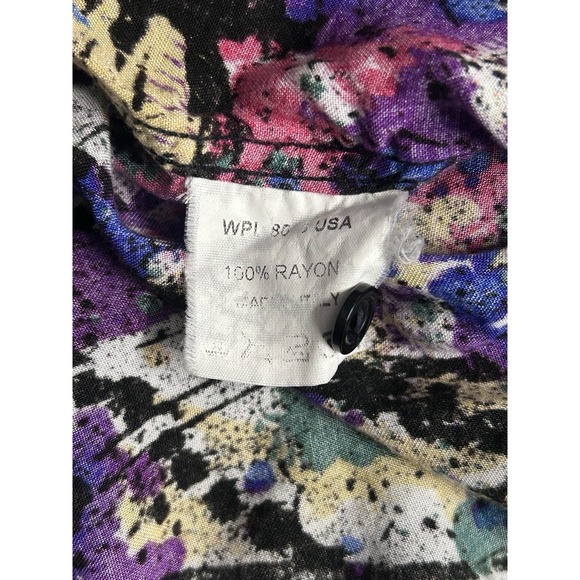 Vintage Riscatto Shirt Mens Art-to-Wear Funky Paint Splatter Maximalist Large - Picture 9 of 11